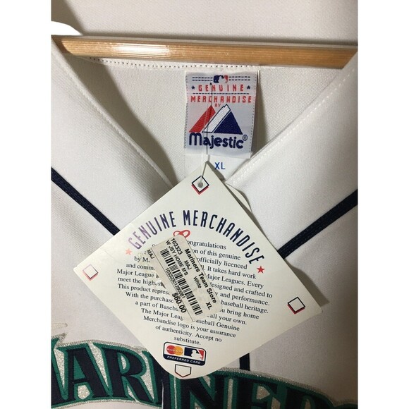 Majestic Shirt Men's Size XL White Mariners MLB Merchandise - Picture 4 of 7